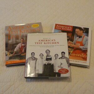 Three America's Test Kitchen Hardcover Cookbooks
